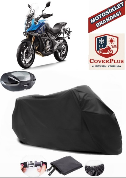 Cf Moto 650MT Siyah Arka Çanta Uyumlu Motorsiket Brandası Motor Örtüsü Çadır Su Geçirmez Motosiklet Kılıfı Motor Brandası