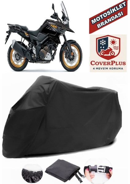 Suzuki V-Strom 1050 Xt Siyah Motorsiket Brandası Motor Örtüsü Çadır Su Geçirmez Motosiklet Kılıfı Motor Brandası
