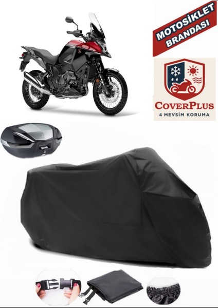 Honda Vfr 1200 x Crosstourer Siyah Arka Çanta Uyumlu Motorsiket Brandası Motor Örtüsü Çadır Su Geçirmez Motosiklet Kılıfı Motor Brandası