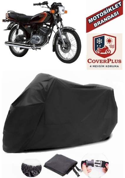 Yamaha Rx 115 Siyah Motorsiket Brandası Motor Örtüsü Çadır Su Geçirmez Motosiklet Kılıfı Motor Brandası