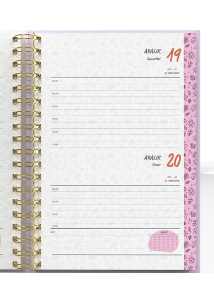 Spiralli 2026 Ajanda Flowers 5 indirimleri