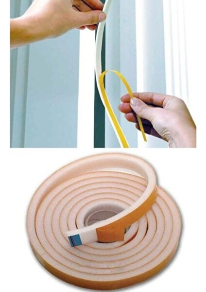 9 Metre Pencere Izolasyon Bandı Yapışkanlı Cam Yalıtım Süngeri Rüzgar Soğuk Kesici