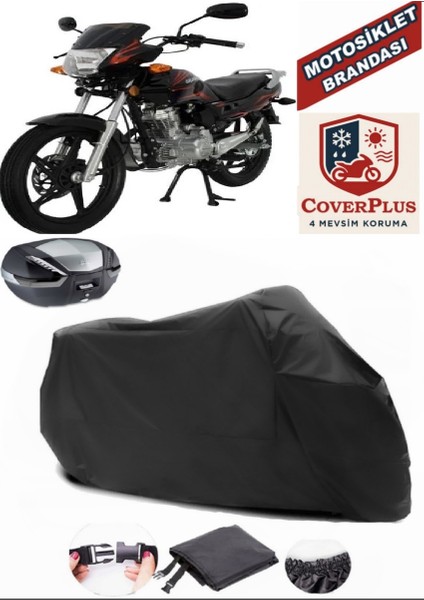 Mondial 125 Mx Grumble Siyah Arka Çanta Uyumlu Motorsiket Brandası Motor Örtüsü Çadır Su Geçirmez Motosiklet Kılıfı Motor Brandası