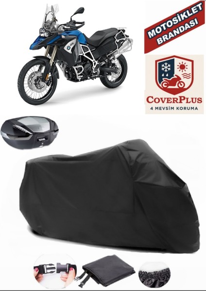 Bmw F 800 Gs Adventure Siyah Arka Çanta Uyumlu Motorsiket Brandası Motor Örtüsü Çadır Su Geçirmez Motosiklet Kılıfı Motor Brandası