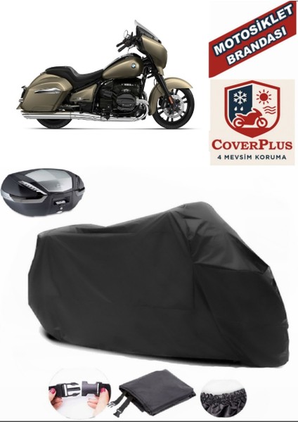 Bmw R 18 B Siyah Arka Çanta Uyumlu Motorsiket Brandası Motor Örtüsü Çadır Su Geçirmez Motosiklet Kılıfı Motor Brandası