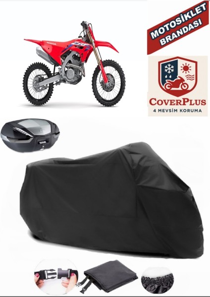 Honda Crf 250 R Siyah Arka Çanta Uyumlu Motorsiket Brandası Motor Örtüsü Çadır Su Geçirmez Motosiklet Kılıfı Motor Brandası