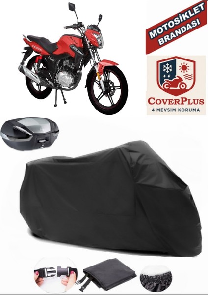 Rmg Moto Gusto Tornado Siyah Arka Çanta Uyumlu Motorsiket Brandası Motor Örtüsü Çadır Su Geçirmez Motosiklet Kılıfı Motor Brandası