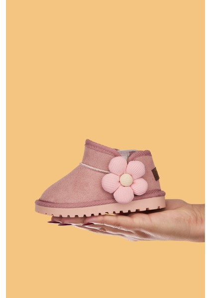 Minto Kız Çocuk ve Bebek Süet Kışlık Pembe Bot - Ortopedik Kaymaz Taban Içi Kürklü Sıcak Tutan Kar Botu fiyatları
