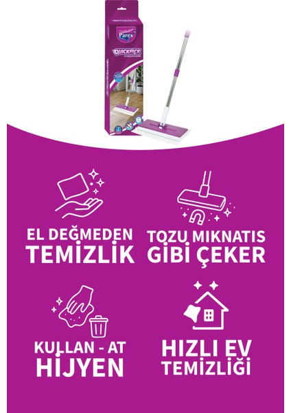 Quickpick Mop 10’lu Islak Temizlik Bezi Hediyeli modelleri