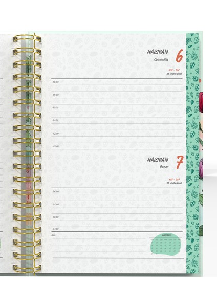 Spiralli 2026 Ajanda Flowers 8 indirimleri