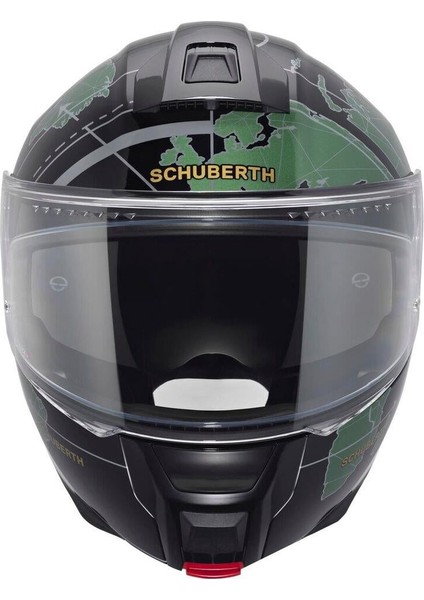 C5 Globe Green Çene Açılır Motosiklet Kaskı fiyatları