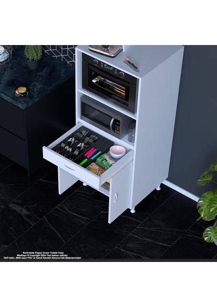 Birce Lina M-60 x 162,4 x 48 cm Çekmeceli Çok Amaçlı Fırın ve Banyo & Mutfak Dolabı fiyatları