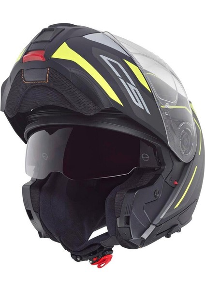 C5 Omega Yellow Çene Açılır Motosiklet Kaskı modelleri