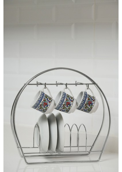 Krom Kaplama Fincan Askılığı Türk Kahvesi Fincan Standı fiyatları