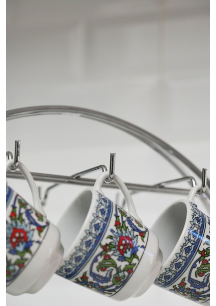 Krom Kaplama Fincan Askılığı Türk Kahvesi Fincan Standı modelleri