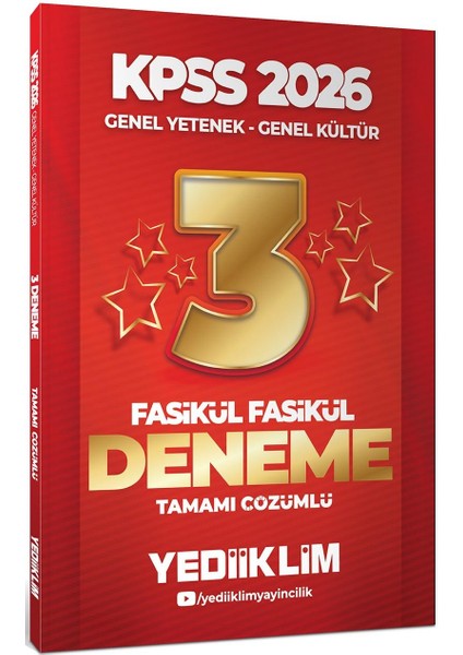 2026 Kpss Genel Yetenek Genel Kültür Tamamı Çözümlü Fasikül Fasikül 3 Yıldız Deneme