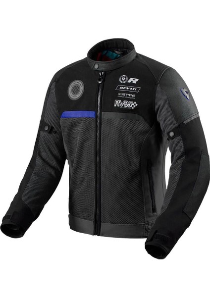 Swıftblade Korumalı Deri Tekstil Korumalı Mont Siyah Mavi