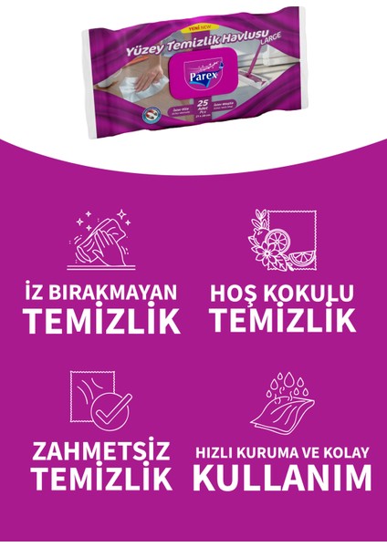 Yüzey Temizlik Havlusu Large 25’li modelleri