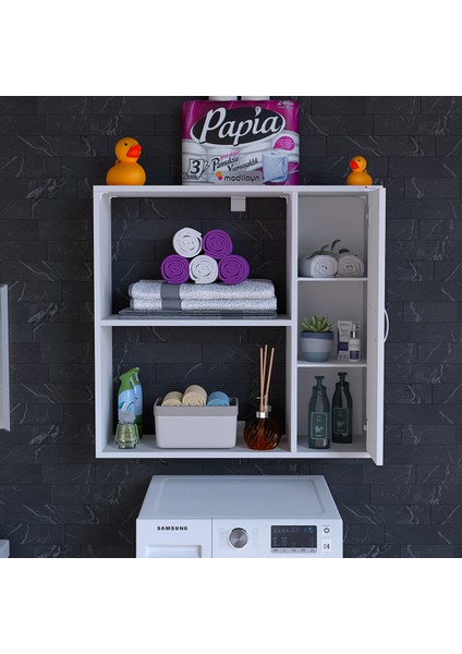 Armin 90 x 85,5 x 32,5 cm Makine Üstü Çok Amaçlı Asma Mutfak & Banyo Dolabı