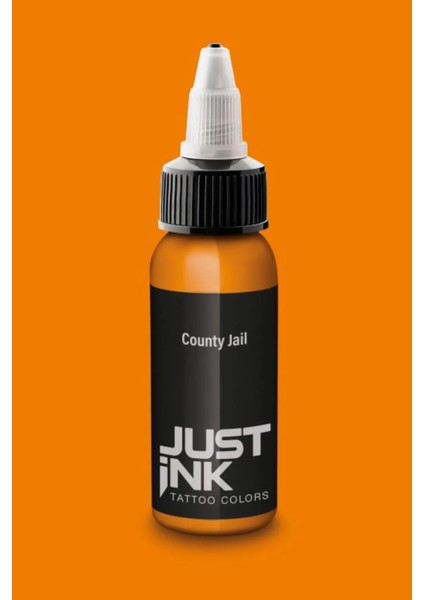 Just Ink Country Jail Dövme Boyası – Yoğun Turuncu, Kalıcı ve Profesyonel - 30 ml