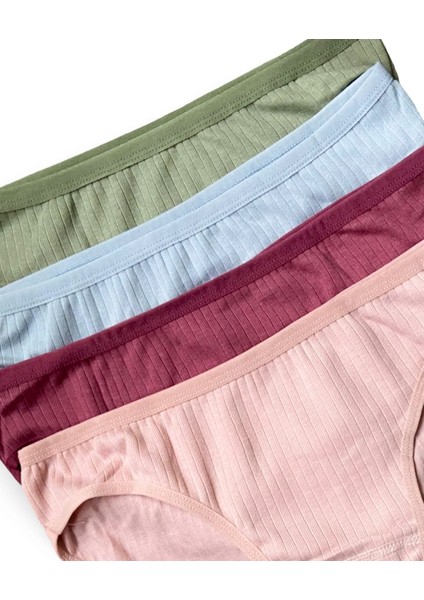 4’lü Fitilli Pamuklu Günlük Rahat Külot