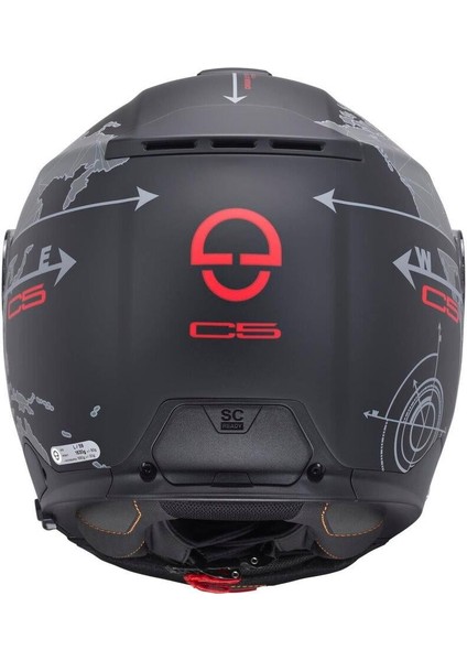 C5 Globe Blakc Çene Açılır Motosiklet Kaskı fiyatları