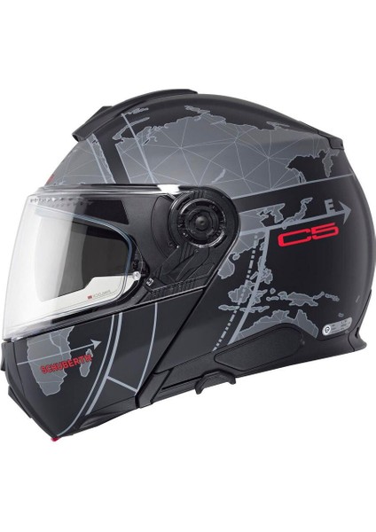 C5 Globe Blakc Çene Açılır Motosiklet Kaskı modelleri