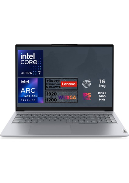 Thinkbook 16 G8 Ultra 7 255H 24GB 1tb SSD 16" Wuxga Windows 11 Pro Notebook 21SK007UTX 022