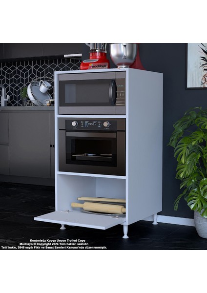 Silva 59,6 x 119,2 x 56 cm Tek Kapaklı Ankastre Fırın ve Mutfak Dolabı modelleri