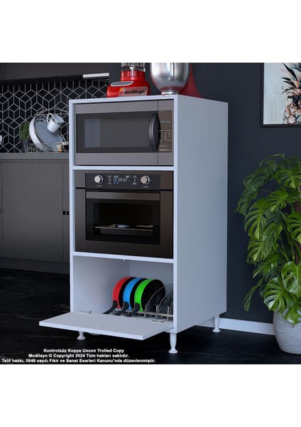 Silva 59,6 x 119,2 x 56 cm Tek Kapaklı Ankastre Fırın ve Mutfak Dolabı indirimleri