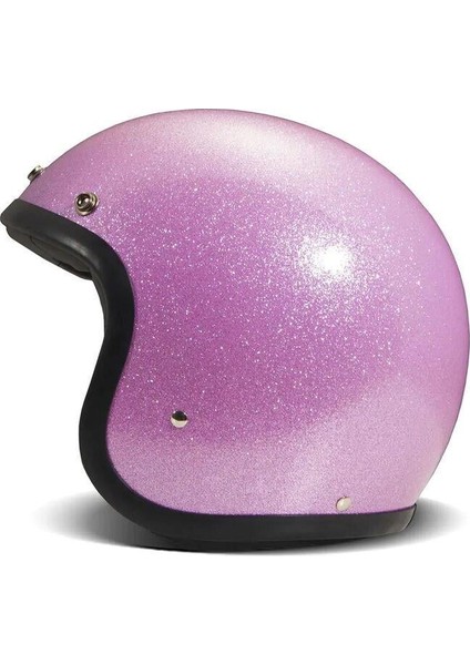 Jet Retro Açık Motosiklet Kaskı Glitter Pink modelleri
