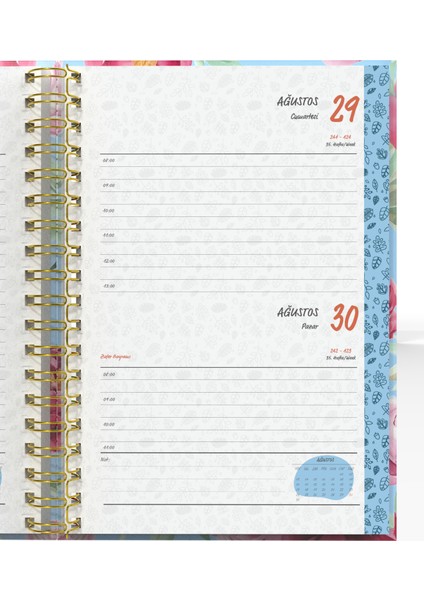 Spiralli 2026 Ajanda Flowers 6 indirimleri