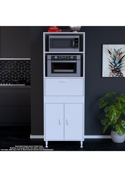 Elit Silva 59,6 x 192,2 x 56 cm 3 Kapaklı Ankastre Fırın ve Mutfak Dolabı modelleri