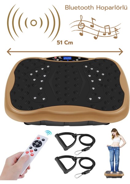 Glr 560 Dijital Ekranlı ve Uzaktan Kumandalı Titreşim Masaj Platformu | Bluetooth Müzik Özellikli Egzersiz Aleti
