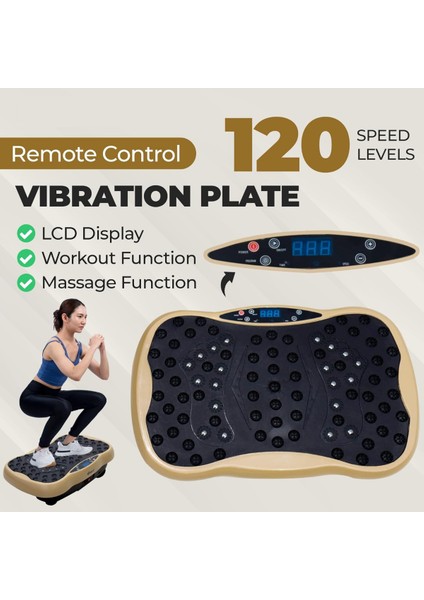 Glr 560 Dijital Ekranlı ve Uzaktan Kumandalı Titreşim Masaj Platformu | Bluetooth Müzik Özellikli Egzersiz Aleti fiyatları