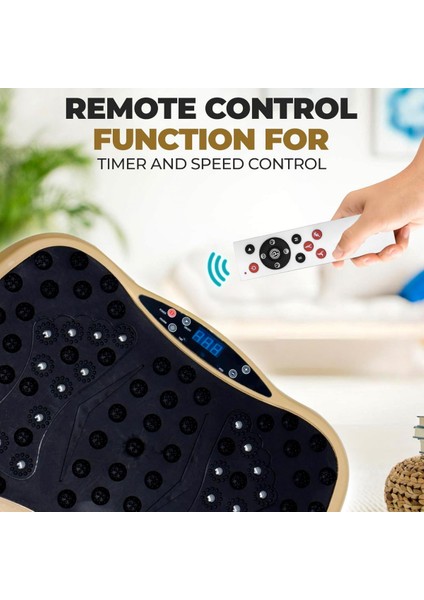 Glr 560 Dijital Ekranlı ve Uzaktan Kumandalı Titreşim Masaj Platformu | Bluetooth Müzik Özellikli Egzersiz Aleti