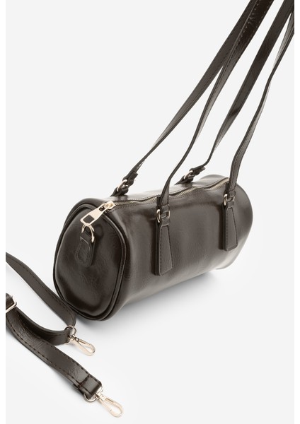 Kadın Fermuar Kapama El ve Omuz Çantası Zeton Kahve modelleri