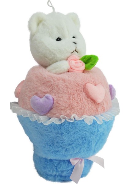 40 cm Peluş Ayı Buketi | Kalpli Sevimli Hediye Ayıcık | Yumuşak Peluş Oyuncak fırsatları