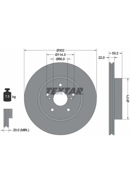 92180403 Fren Diski On 4351214140 4351214141 4351214170 (2 Adet Fiyatıdır)