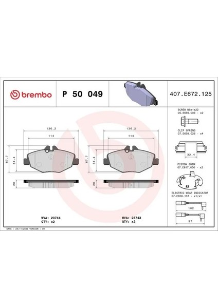 P50049 On Fren Balatasi A0034206520 A0034209920 A0044207920