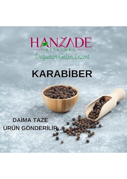 Hanzade Bitkisel Karabiber Tane 250 gr - Yüksek Kalibre, Iri Taneli modelleri