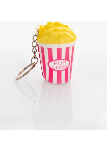 Squıshy Pembe Popcorn Anahtarlık