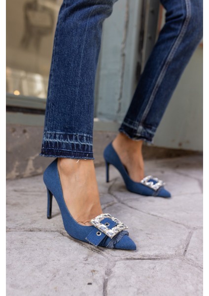 Duarte Kadın Kot Kumaş Taşli Topuklu Stıletto fırsatları