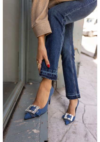 Duarte Kadın Kot Kumaş Taşli Topuklu Stıletto indirimleri