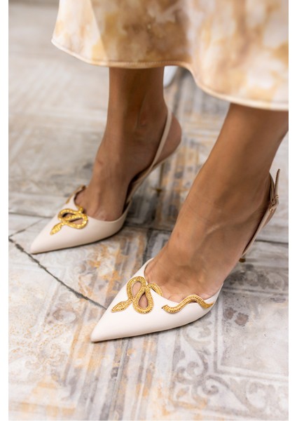 Race Kadın Gumus Ithal Taş Detay Topuklu Abiye Sandalet