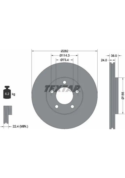 92153100 Fren Diski On 04423368 04509340 04523368 (2 Adet Fiyatıdır)