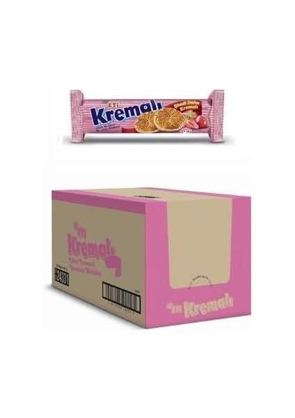 Eti Çilekli Kremalı Bisküvi 61 G x 24 Adet fiyatları