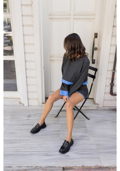 Tete Kadın Yeşil Açma Ithal Aksesuar Loafer Ayakkabi