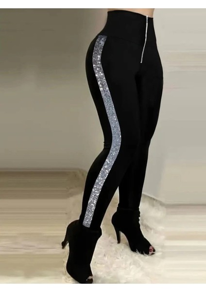 Kadın Yüksek Bel Yan Şerit Detaylı Dalgıç Tayt fiyatları