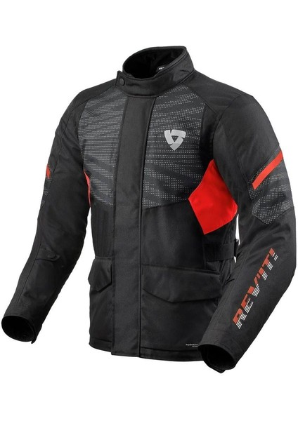 REV'IT! Duke H20 Korumalı Motosiklet Montu Siyah Kırmızı